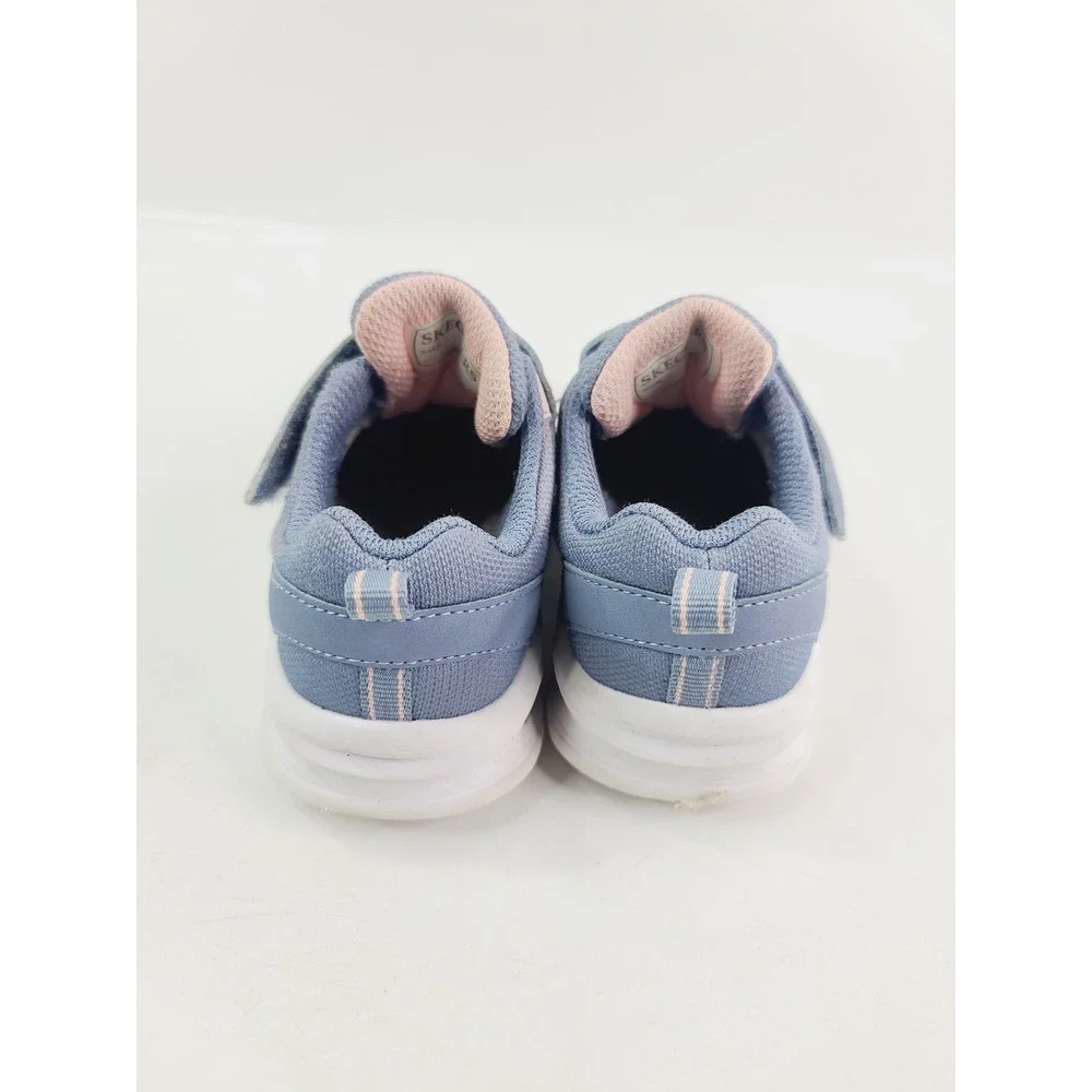 Skechers, Textile, Synthetic Athletic Sneakers, Girls, Size‎ 8, Pink/Blue